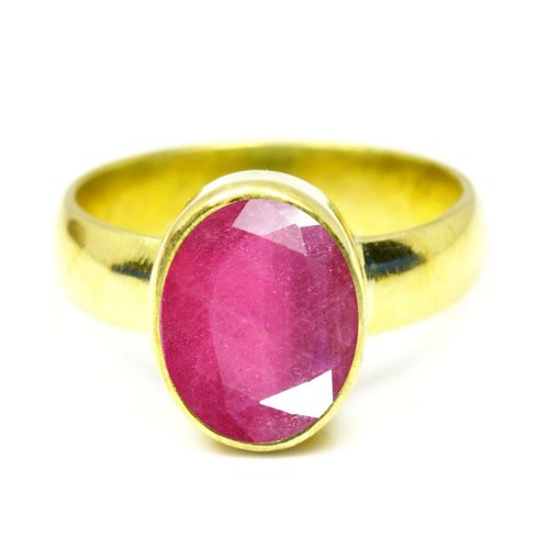 Jaipur Gemstone Ruby Ring With Natural Manik Stone Lab Certified Stone Ruby  Gold Plated Ring Price in India - Buy Jaipur Gemstone Ruby Ring With  Natural Manik Stone Lab Certified Stone Ruby